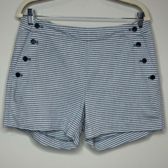 Banana Republic Factory Striped Sailor Shorts Size 8 Nautical 4" Inseam - Picture 1 of 4